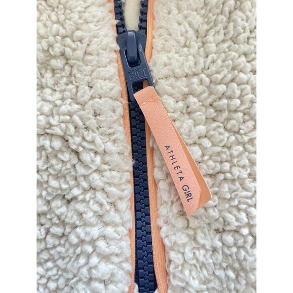 Athleta Girl Size 7 So Snug Sherpa Half Zip Fleece Pullover Pockets - Picture 4 of 6